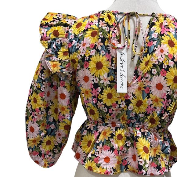 NWT For Love & Lemons Glenn Crop Top - Picture 5 of 8